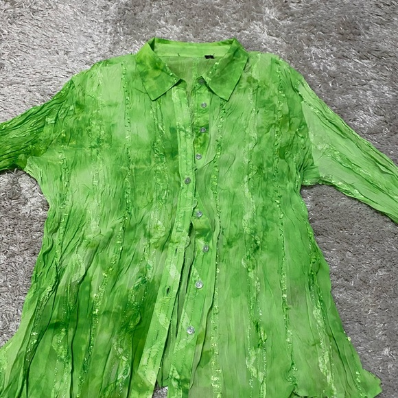 SOLD- Vintage neon Y2K blouse - Picture 7 of 10